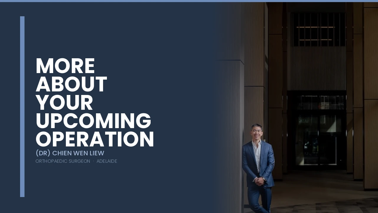 More about your upcoming hip or knee replacement operation